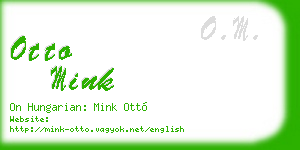 otto mink business card