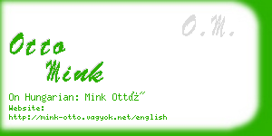 otto mink business card